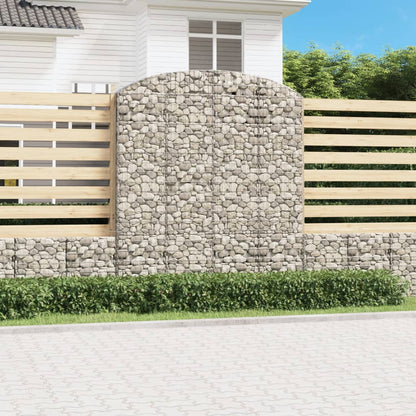Arched Gabion Basket 200x50x220/240 cm Galvanised Iron