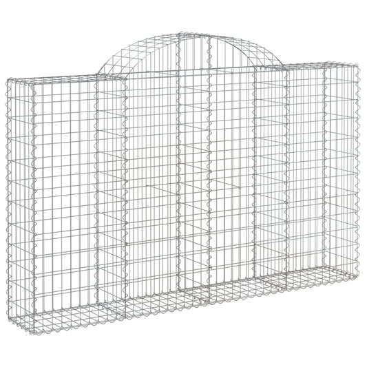 Arched Gabion Basket 200x30x120/140 cm Galvanised Iron