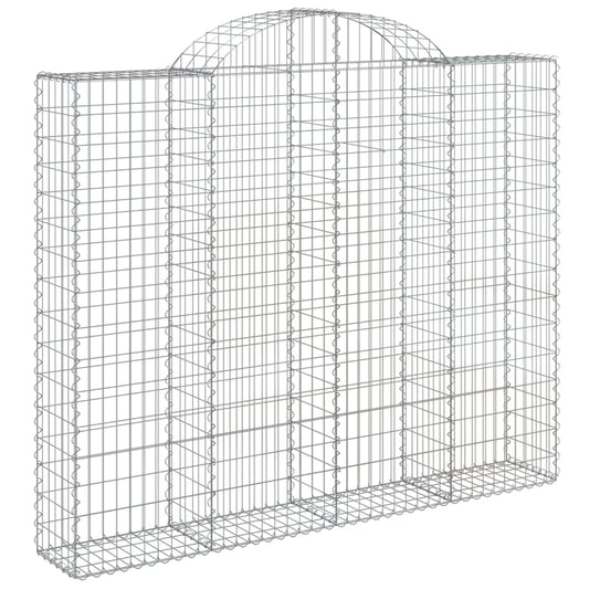 Arched Gabion Basket 200x30x160/180 cm Galvanised Iron