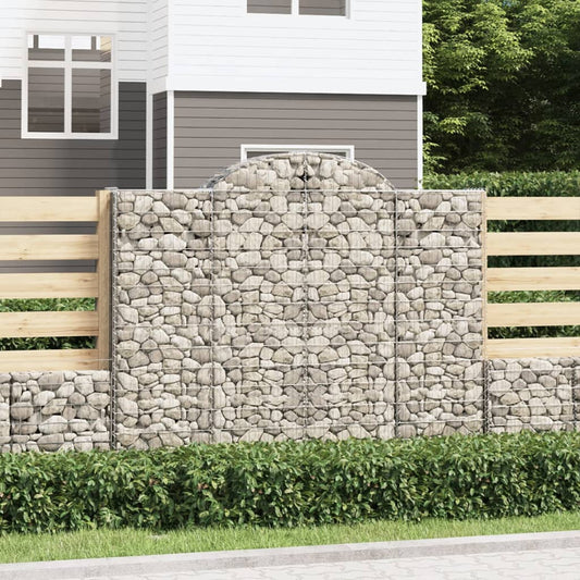 Arched Gabion Basket 200x30x160/180 cm Galvanised Iron