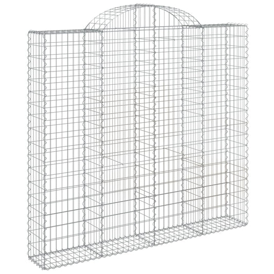 Arched Gabion Basket 200x30x180/200 cm Galvanised Iron