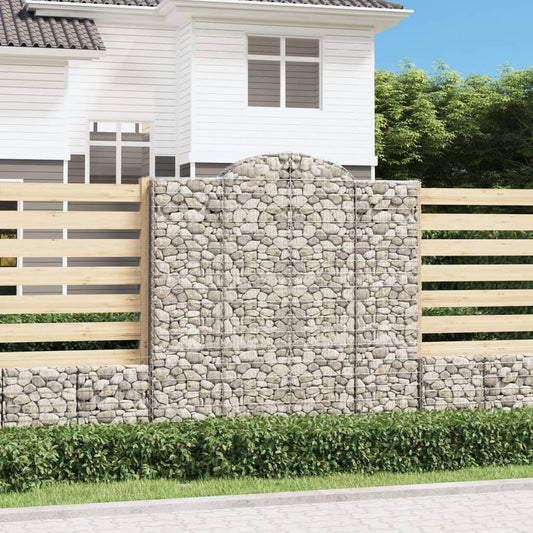 Arched Gabion Basket 200x30x200/220 cm Galvanised Iron