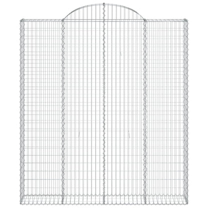 Arched Gabion Basket 200x30x220/240 cm Galvanised Iron