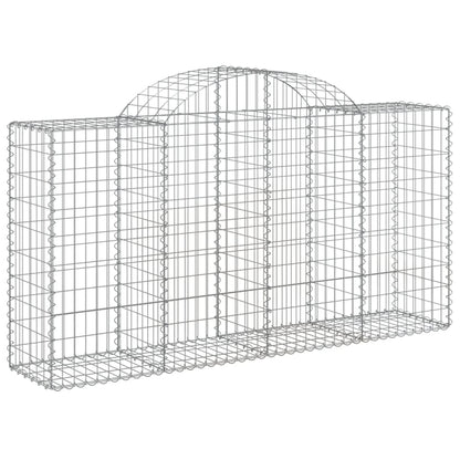 Arched Gabion Basket 200x50x100/120 cm Galvanised Iron