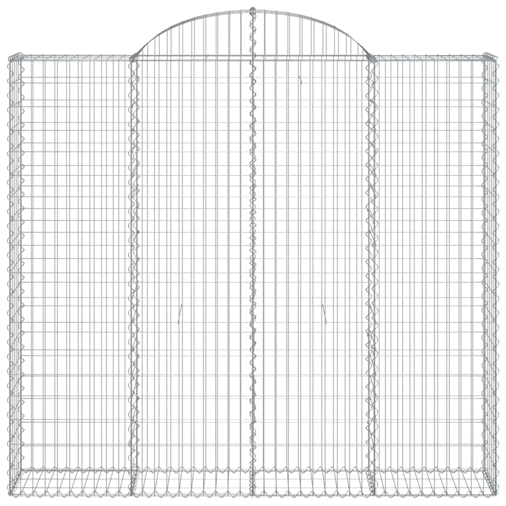 Arched Gabion Basket 200x50x180/200 cm Galvanised Iron
