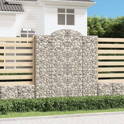 Arched Gabion Basket 200x50x220/240 cm Galvanised Iron