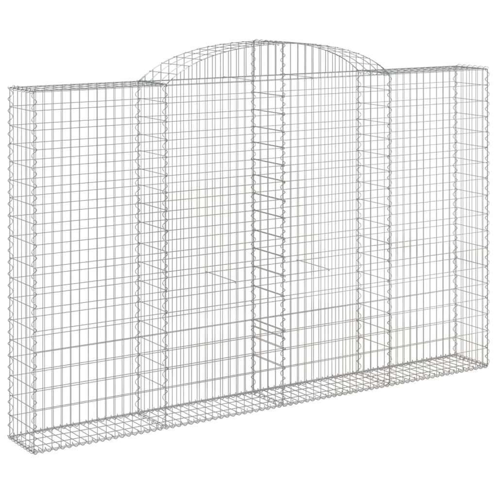 Arched Gabion Basket 300x30x180/200 cm Galvanised Iron
