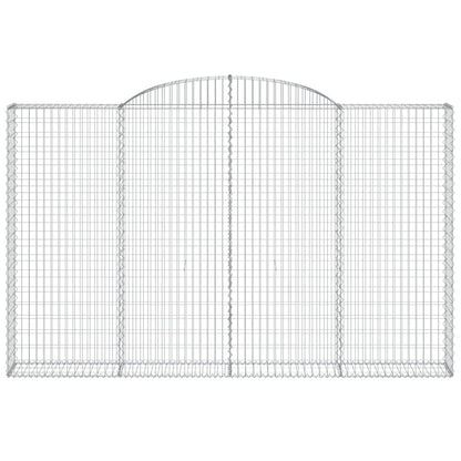 Arched Gabion Basket 300x30x180/200 cm Galvanised Iron