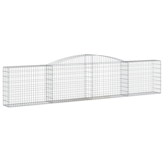 Arched Gabion Basket 400x30x80/100 cm Galvanised Iron