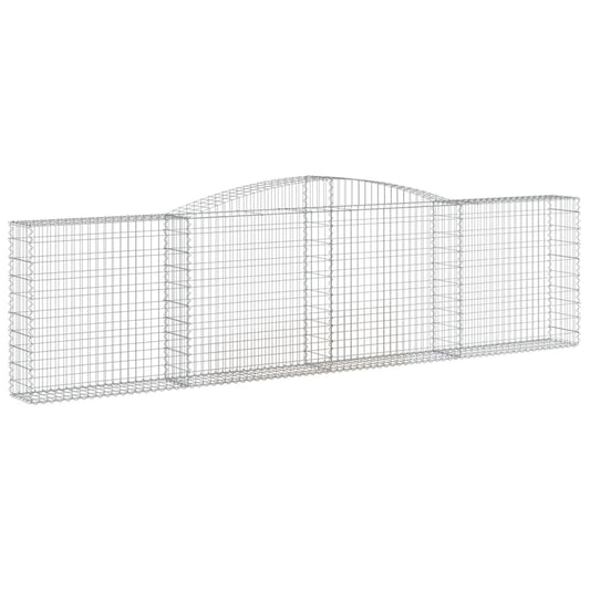 Arched Gabion Basket 400x30x100/120 cm Galvanised Iron