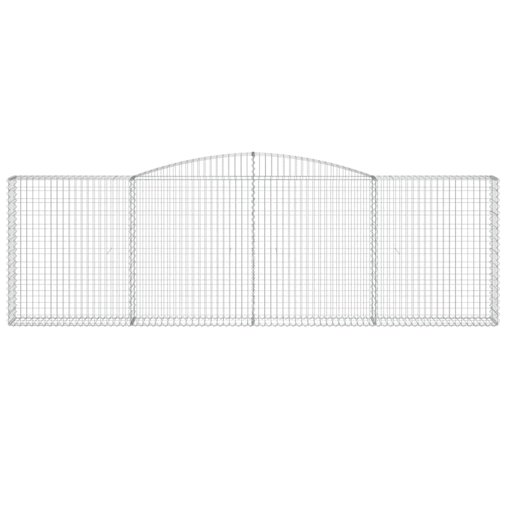 Arched Gabion Basket 400x30x120/140 cm Galvanised Iron