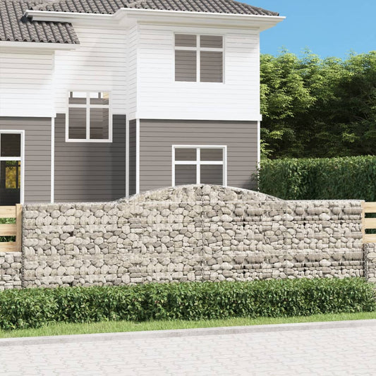 Arched Gabion Basket 400x30x120/140 cm Galvanised Iron