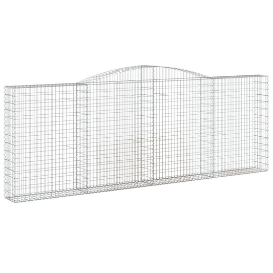 Arched Gabion Basket 400x30x140/160 cm Galvanised Iron