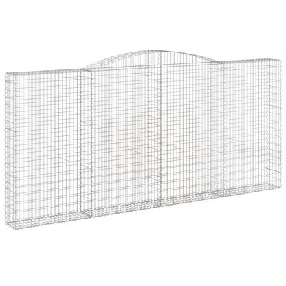 Arched Gabion Basket 400x30x180/200 cm Galvanised Iron