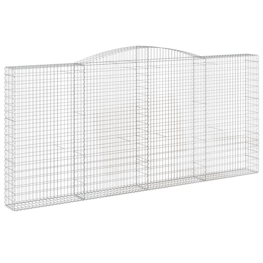 Arched Gabion Basket 400x30x180/200 cm Galvanised Iron