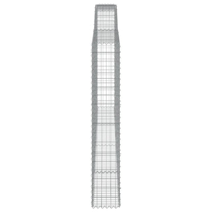 Arched Gabion Basket 400x30x180/200 cm Galvanised Iron
