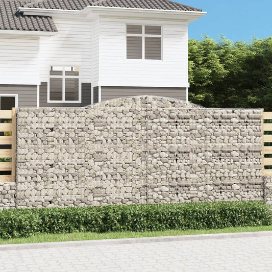 Arched Gabion Basket 400x50x180/200 cm Galvanised Iron