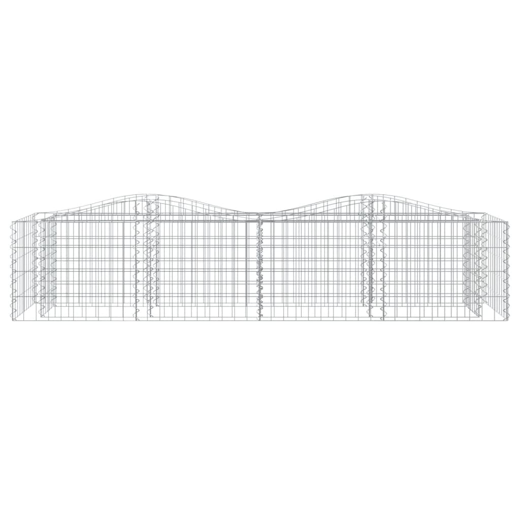 Arched Gabion Raised Bed 200x50x50 cm Galvanised Iron