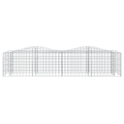 Arched Gabion Raised Bed 200x50x50 cm Galvanised Iron