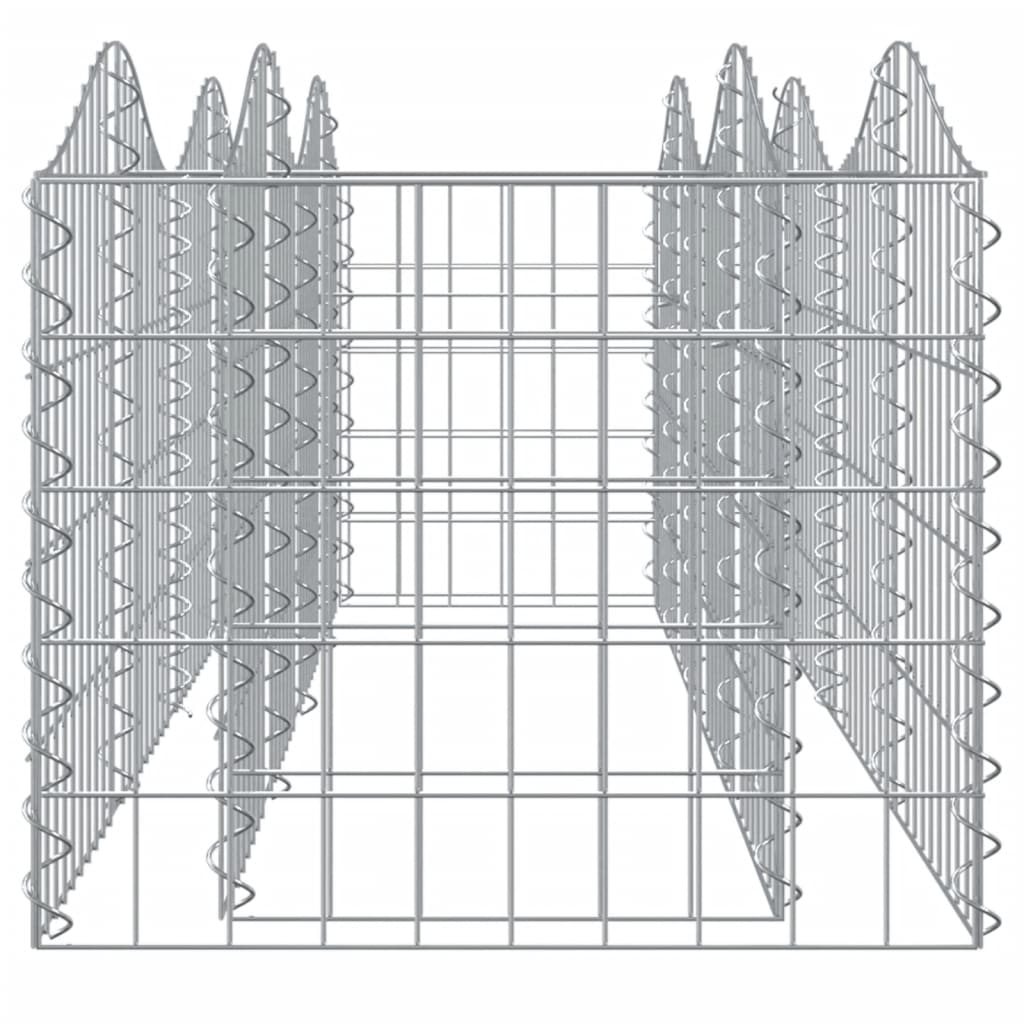 Arched Gabion Raised Bed 200x50x50 cm Galvanised Iron
