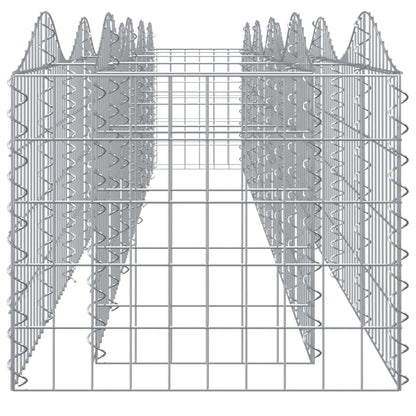 Arched Gabion Raised Bed 400x50x50 cm Galvanised Iron