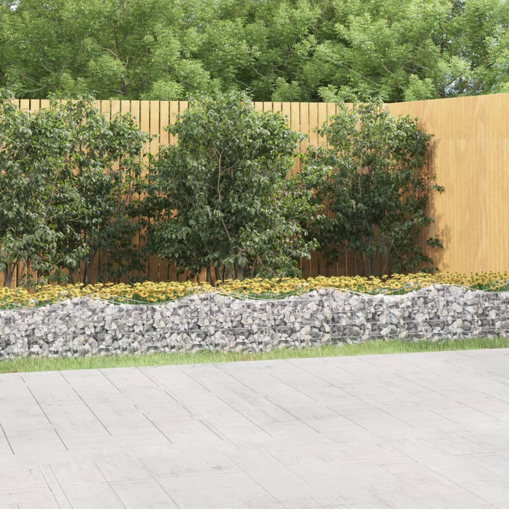 Arched Gabion Raised Bed 600x50x50 cm Galvanised Iron