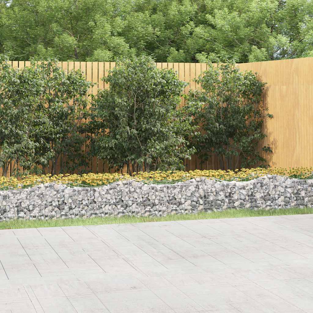 Arched Gabion Raised Bed 800x50x50 cm Galvanised Iron