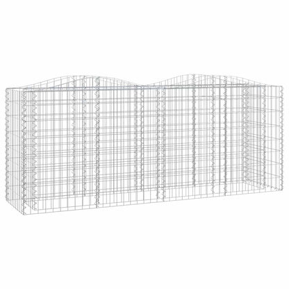 Arched Gabion Raised Bed 200x50x100 cm Galvanised Iron