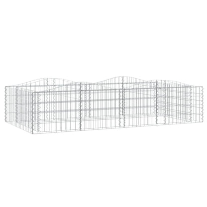 Arched Gabion Raised Bed 200x100x50 cm Galvanised Iron