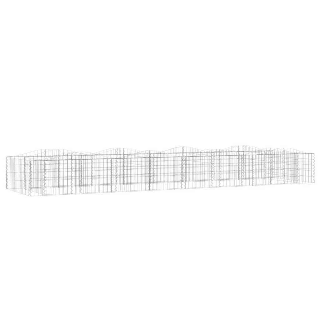 Arched Gabion Raised Bed 400x100x50 cm Galvanised Iron
