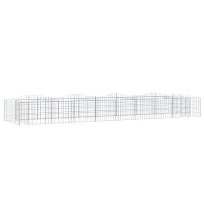 Arched Gabion Raised Bed 400x100x50 cm Galvanised Iron
