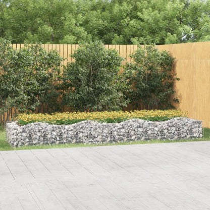 Arched Gabion Raised Bed 400x100x50 cm Galvanised Iron