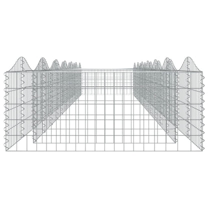 Arched Gabion Raised Bed 600x100x50 cm Galvanised Iron