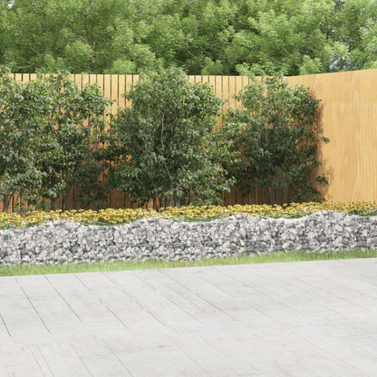 Arched Gabion Raised Bed 800x100x50 cm Galvanised Iron