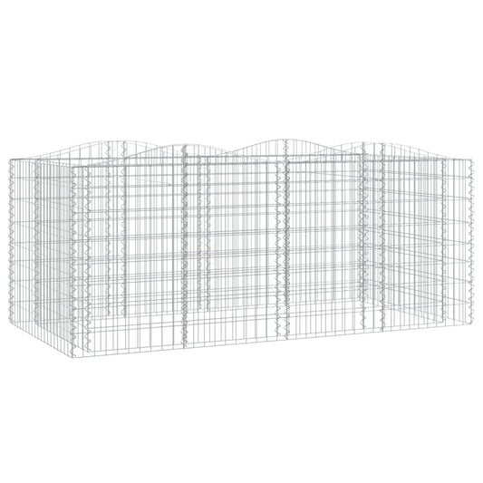 Arched Gabion Raised Bed 200x100x100 cm Galvanised Iron