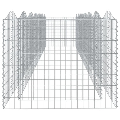 Arched Gabion Raised Bed 600x100x100 cm Galvanised Iron