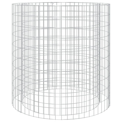 Gabion Fire Pit Ø 100 cm Galvanised Iron