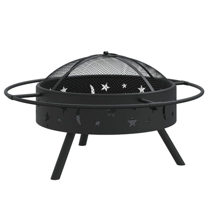 Fire Pit with Poker 70 cm XXL Steel