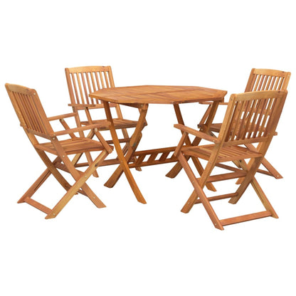 5 Piece Garden Dining Set Solid Wood Acacia