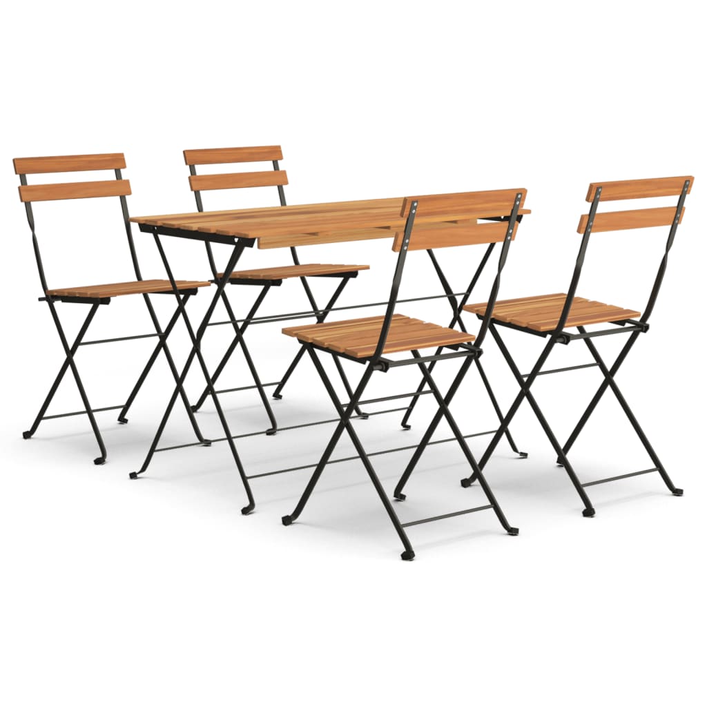 Folding Bistro Set | Natural wood | Solid acacia wood | Standard