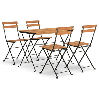 Folding Bistro Set | Natural wood | Solid acacia wood | Standard
