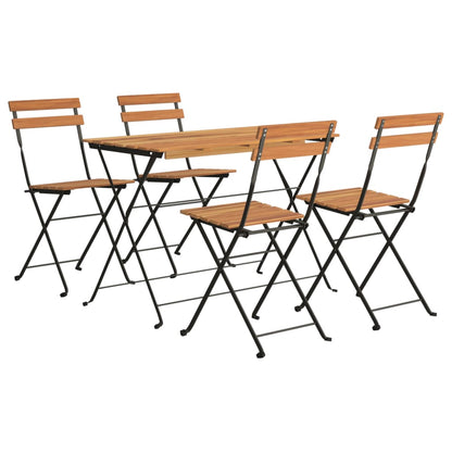 Folding Bistro Set | Natural wood | Solid acacia wood | Standard