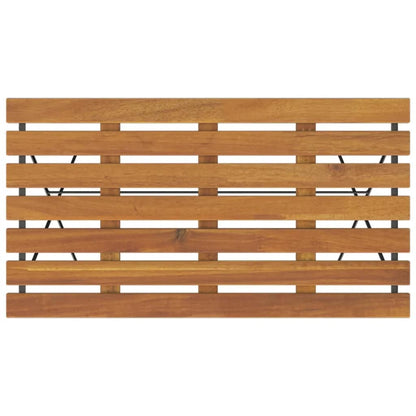 5 Piece Folding Bistro Set Solid Wood Acacia and Steel