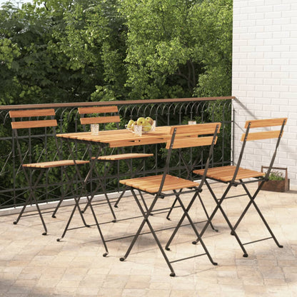 Folding Bistro Set | Natural wood | Solid acacia wood | Standard