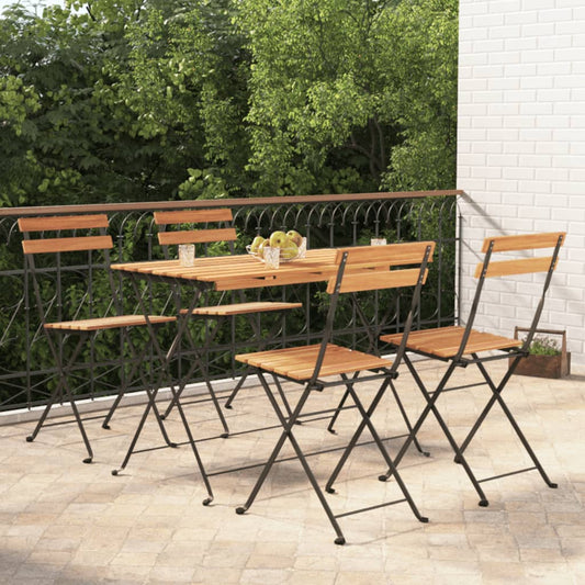 Folding Bistro Set | Natural wood | Solid acacia wood | Standard