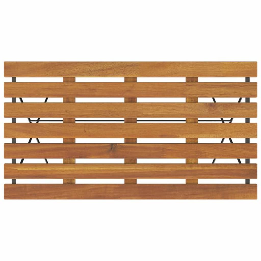 Folding Bistro Set | Natural wood and black