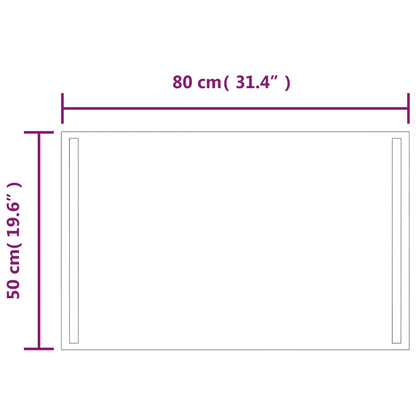 LED Bathroom Mirror 50x80 cm