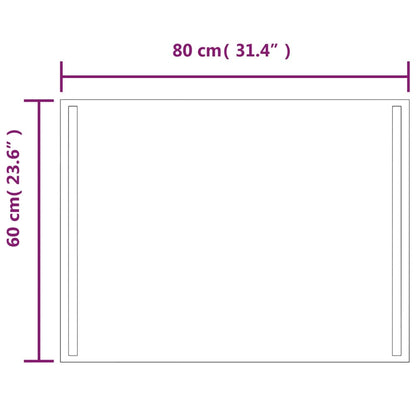 LED Bathroom Mirror 60x80 cm