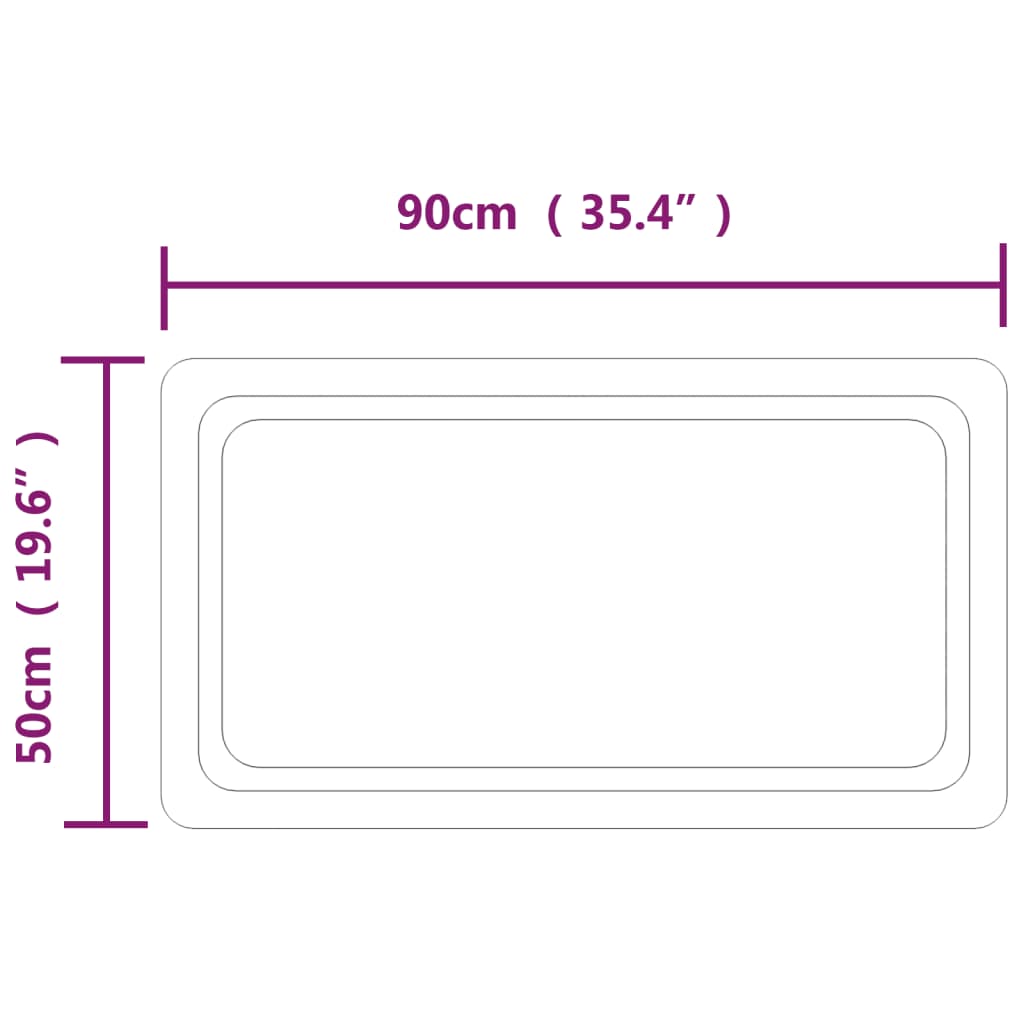 LED Bathroom Mirror 50x90 cm