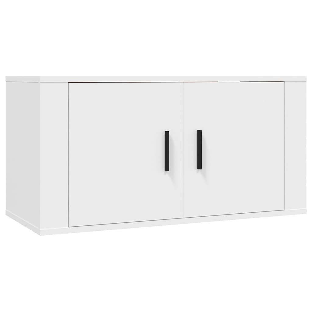 Wall Mounted TV Cabinet White 80x34,5x40 cm